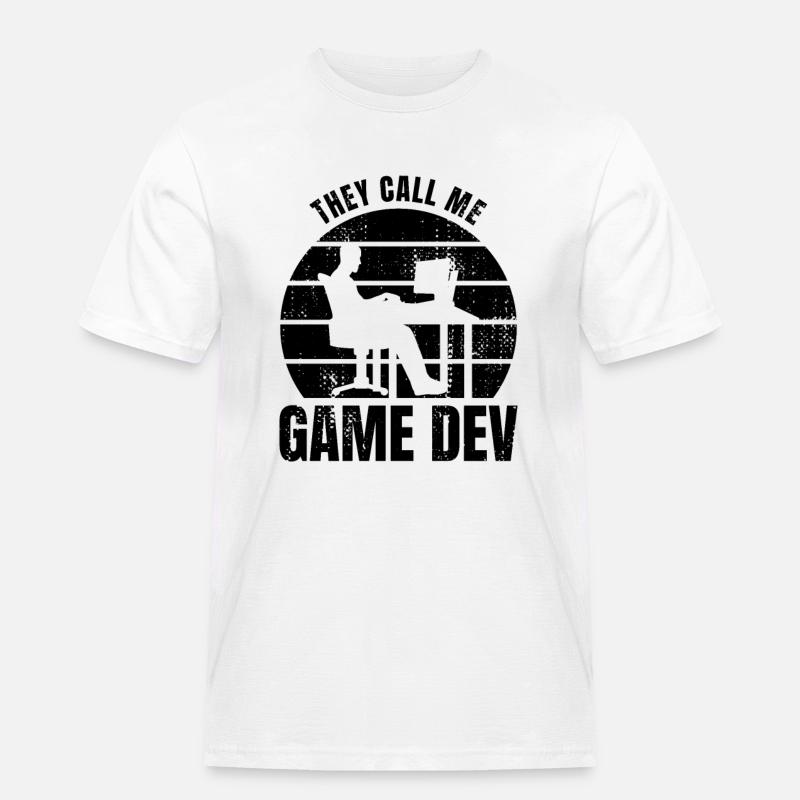 Game Developer - Männer Workwear T-Shirt - Weiß