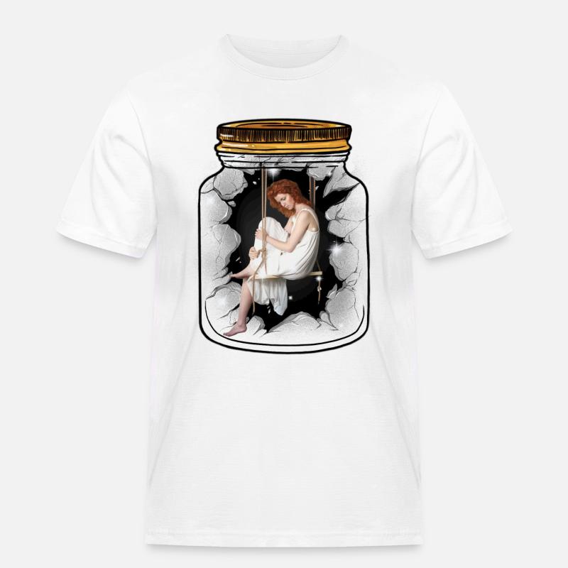 Emotionen Gefühle Depression Einsamkeit - Männer Workwear T-Shirt - Weiß