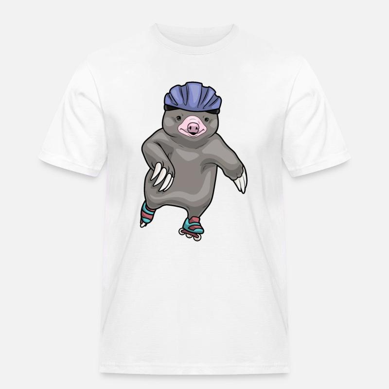 Maulwurf Inline skating Inline skates - Männer Workwear T-Shirt - Weiß