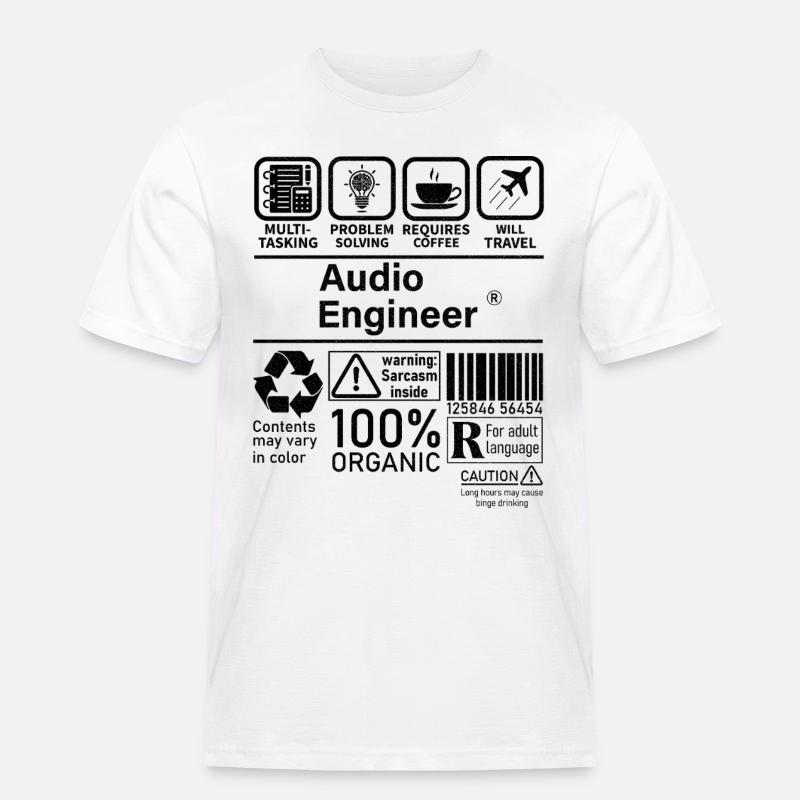 Audio Engineer multi tasking problem solving - Männer Workwear T-Shirt - Weiß
