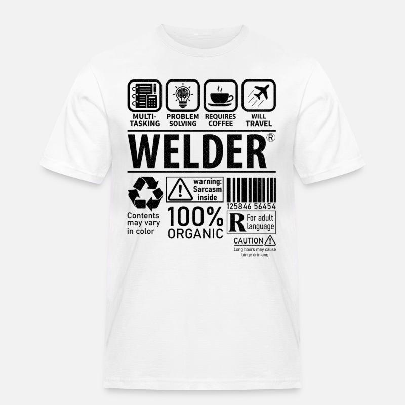 Welder multi tasking problem solving requires - Men's Workwear T-Shirt - white