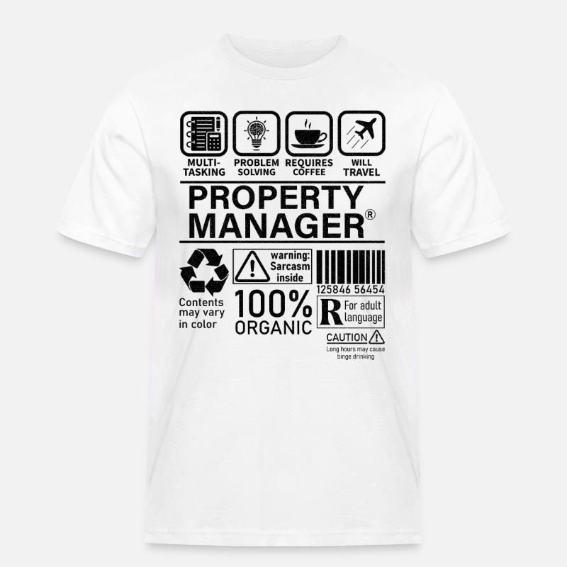property manager multi tasking problem solving - Männer Workwear T-Shirt - Weiß