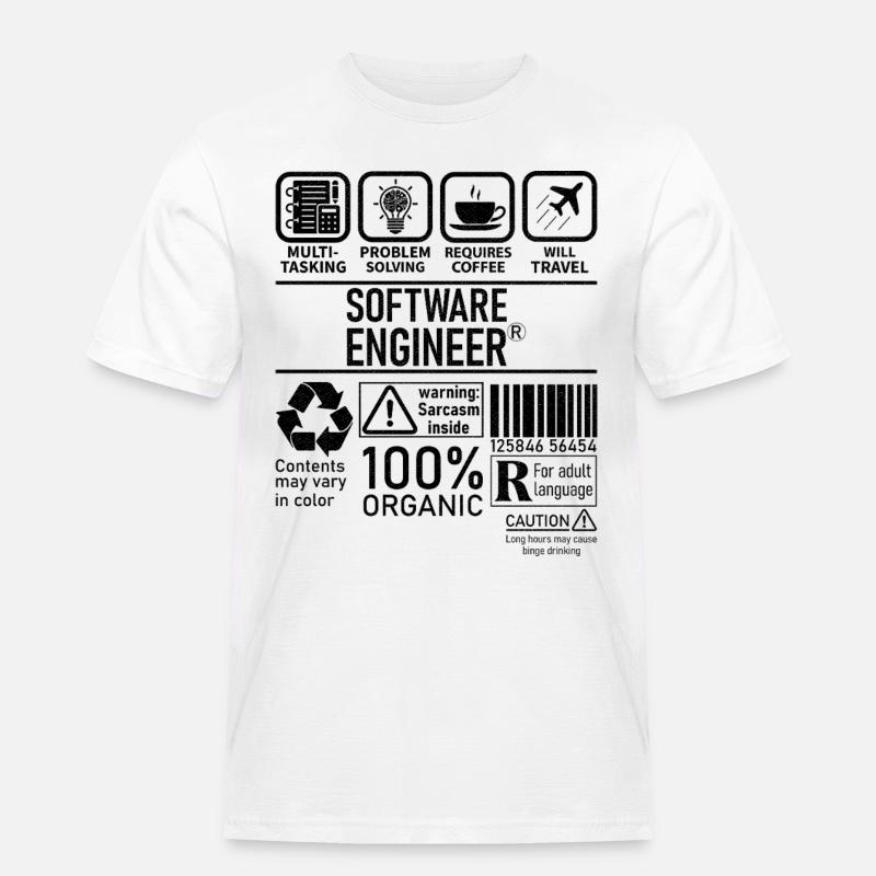 Software Engineer multi tasking problem solving - Männer Workwear T-Shirt - Weiß