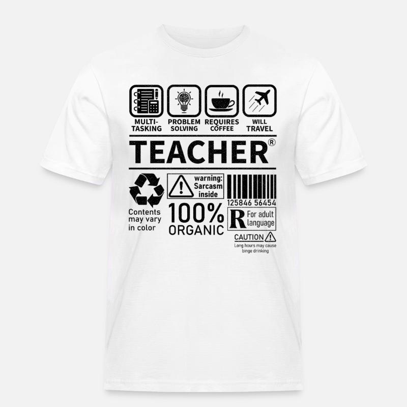 Teacher multi tasking problem solving requires - Männer Workwear T-Shirt - Weiß