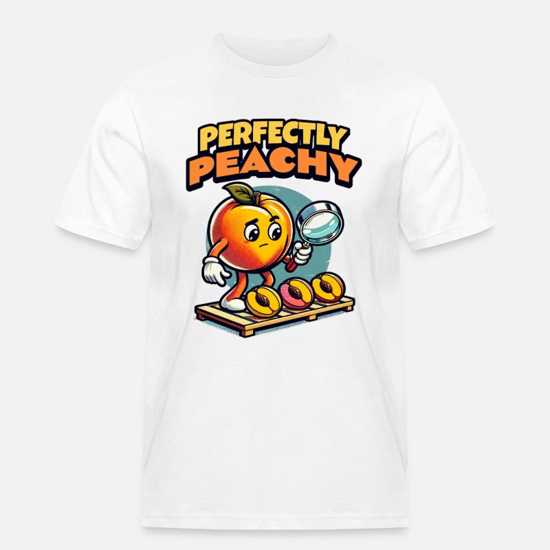 Pfirisch Geschenk Perfectly Peachy Geschenk - Männer Workwear T-Shirt - Weiß