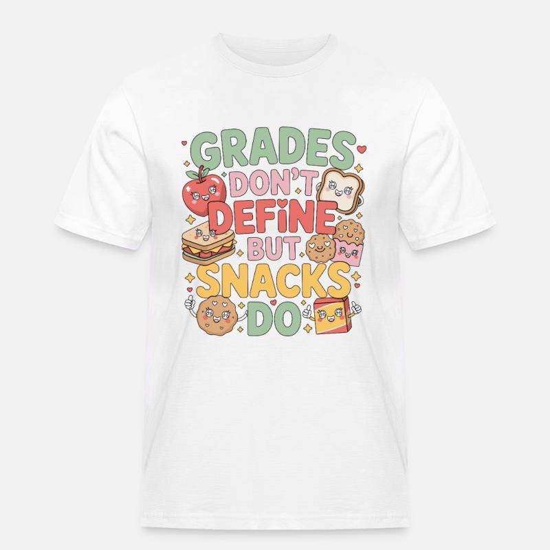 Elementary Teacher Grades Don't Define Education - Männer Workwear T-Shirt - Weiß