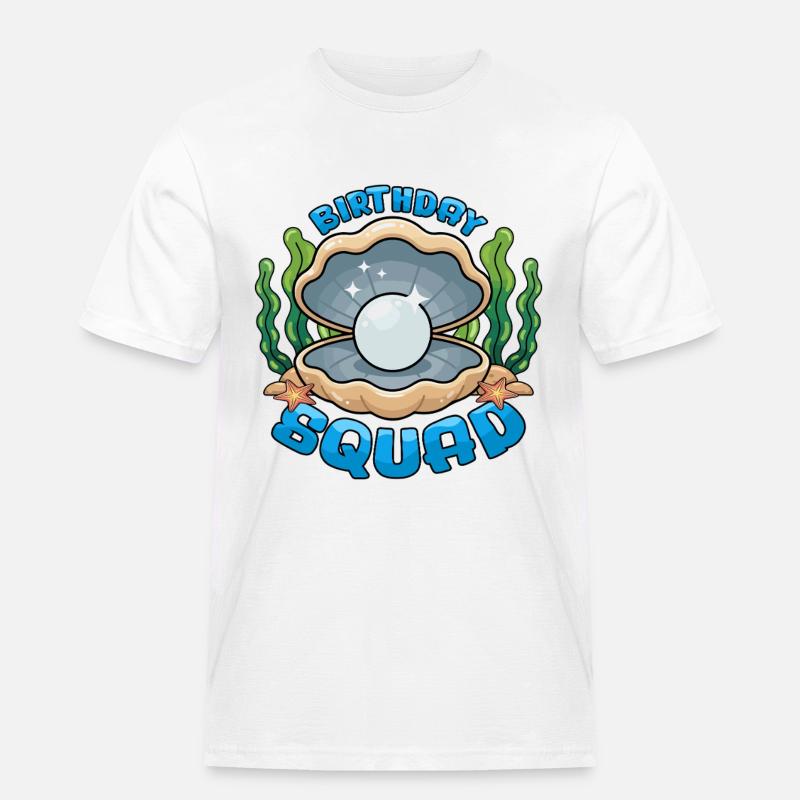 Birthday Squad Beach Summer Cruise Shell - Männer Workwear T-Shirt - Weiß