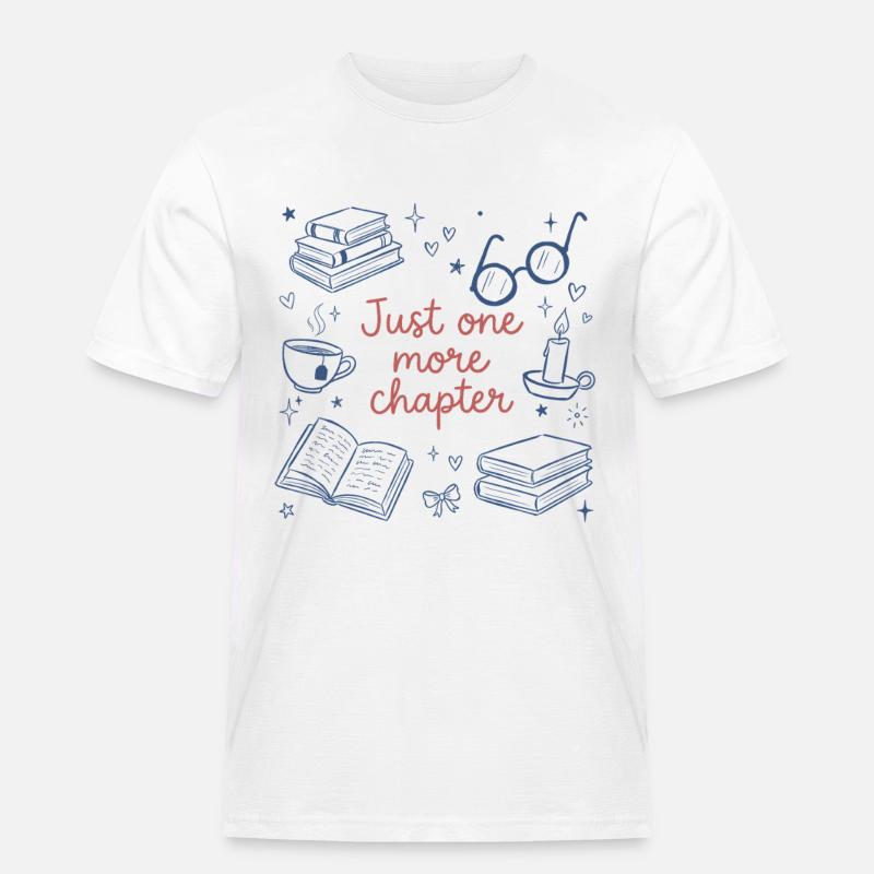 Nur noch ein Kapitel – Buchlesung - Männer Workwear T-Shirt - Weiß