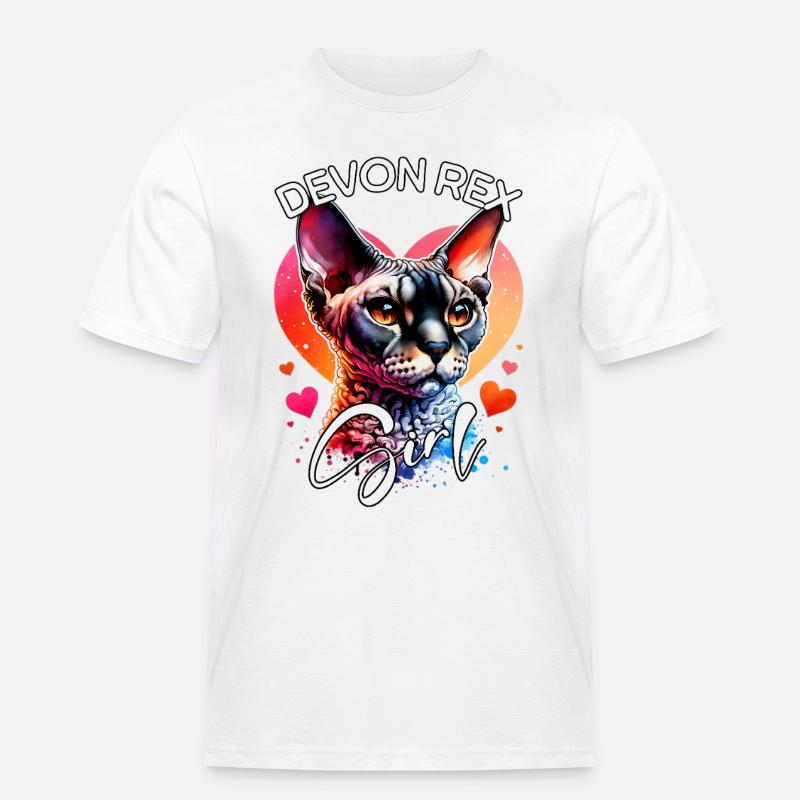 Devon Rex Mädchen Devon Rex - Männer Workwear T-Shirt - Weiß