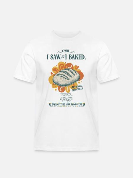 sourdough bread baking baker sourdough starter - Men's Workwear T-Shirt - white