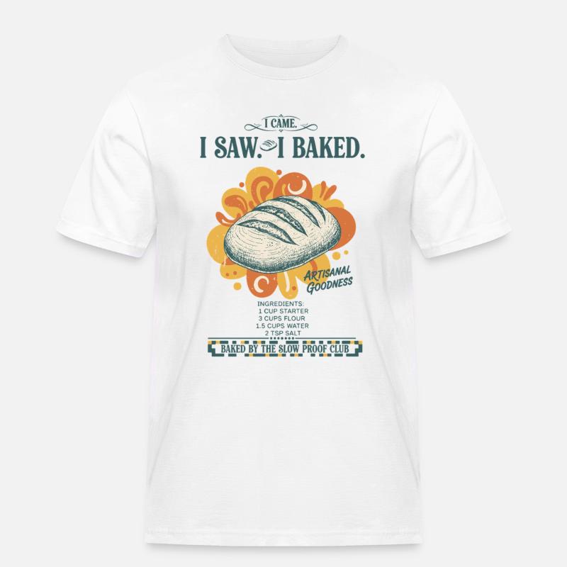 Sauerteigbrot Backbäcker Sauerteigstarter - Männer Workwear T-Shirt - Weiß
