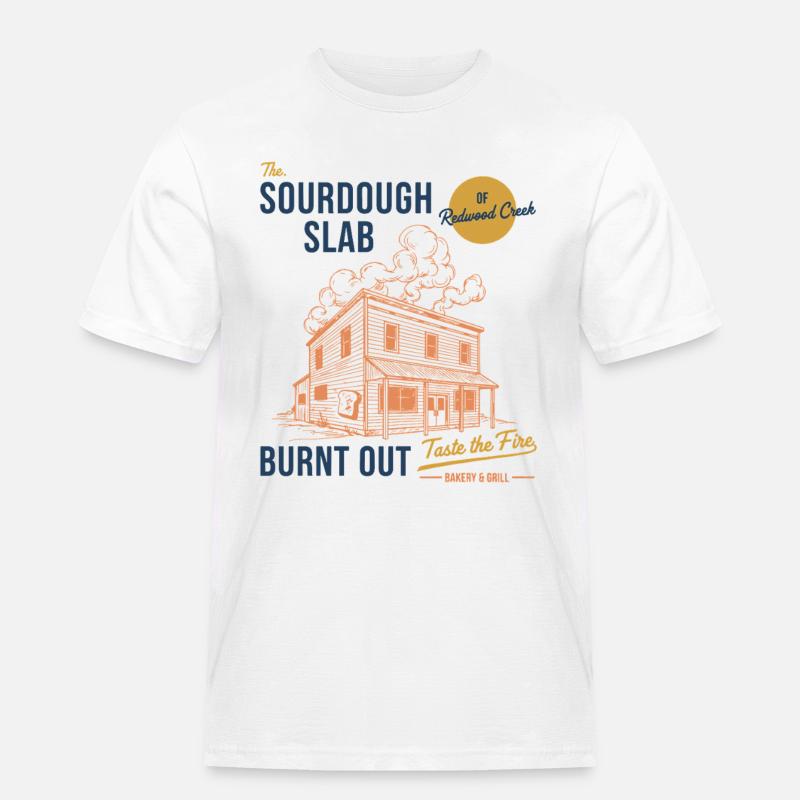 Sauerteigbrot-Backer Die Sauerteigplatte - Männer Workwear T-Shirt - Weiß
