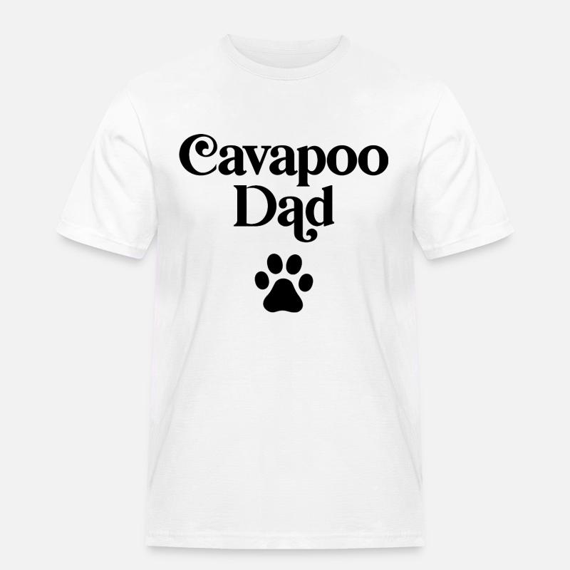 Cavapoo Dad - Men's Workwear T-Shirt - white