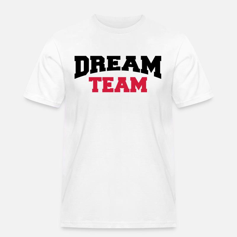 Dream Team - Männer Workwear T-Shirt - Weiß