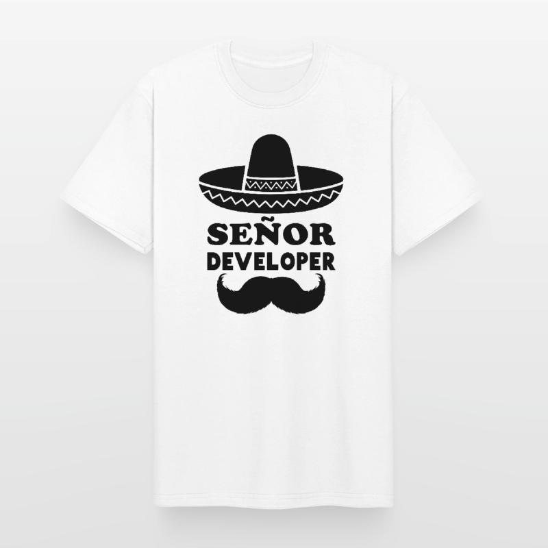 Señor Developer for Programming & Senior Developer Men's Workwear T-Shirt