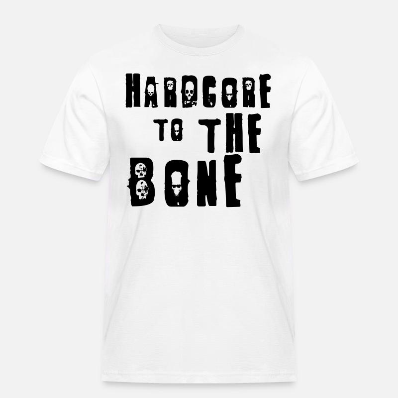 Hardcore - Männer Workwear T-Shirt - Weiß