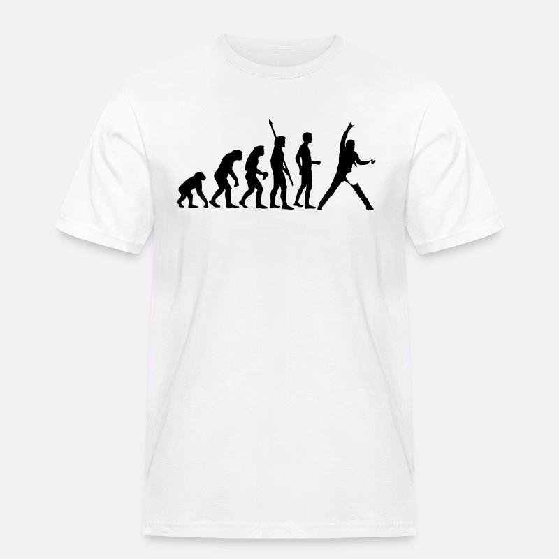 evolution_guitar_112013_c_2c - Männer Workwear T-Shirt - Weiß