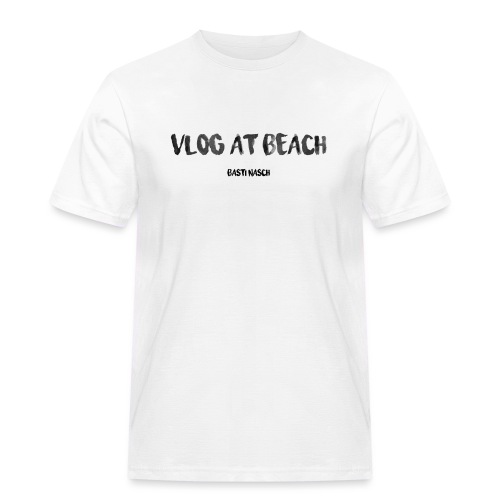 vlog at beach - Männer Workwear T-Shirt