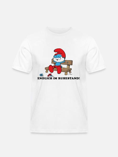 Schlümpfe Design Endlich Im Ruhestand - Männer Workwear T-Shirt - Weiß
