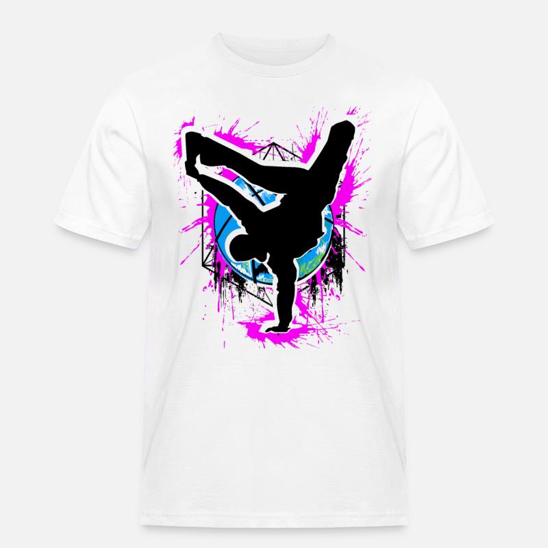 Breakdance - Breakdancer - Breakdancing - BBoy - Maglietta da lavoro per uomo - bianco