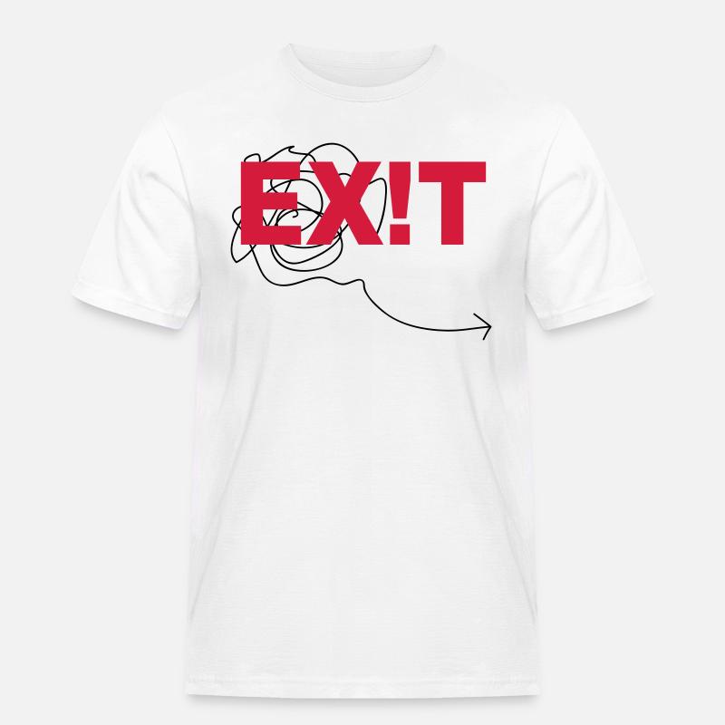 EXIT - Männer Workwear T-Shirt - Weiß