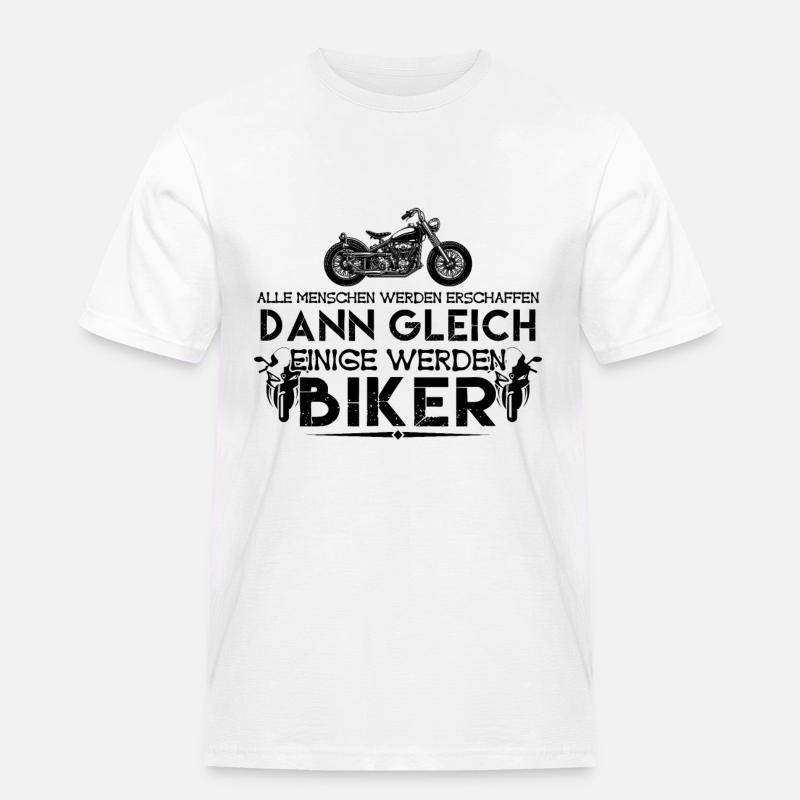ich bin Biker | Biker ! - Männer Workwear T-Shirt - Weiß