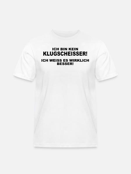 Ich bin kein Klugscheisser! - Männer Workwear T-Shirt - Weiß