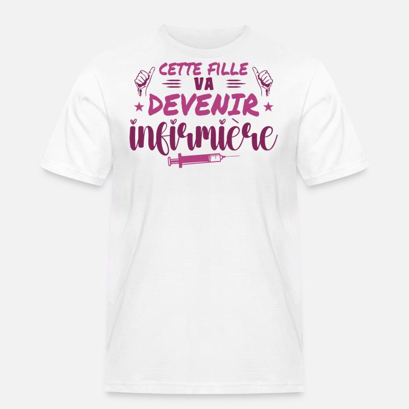 Dieses Mädchen wird Krankenschwester - Männer Workwear T-Shirt - Weiß