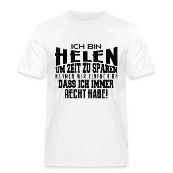 Ich bin Helen, Helen-Sachen - Männer Workwear T-Shirt - Weiß - Vorne - AI Model Male 185 dark (185cm)