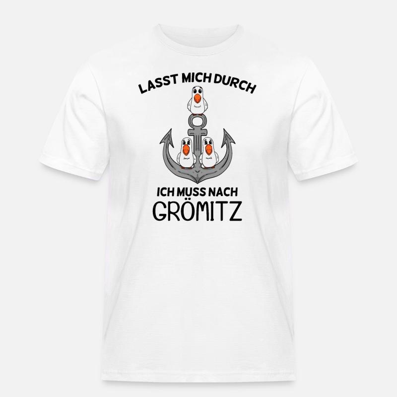 Grömitz Ostsee Spruch Geschenk - Männer Workwear T-Shirt - Weiß