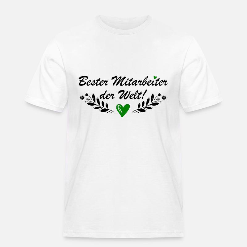 Bester Mitarbeiter der Welt - Männer Workwear T-Shirt - Weiß