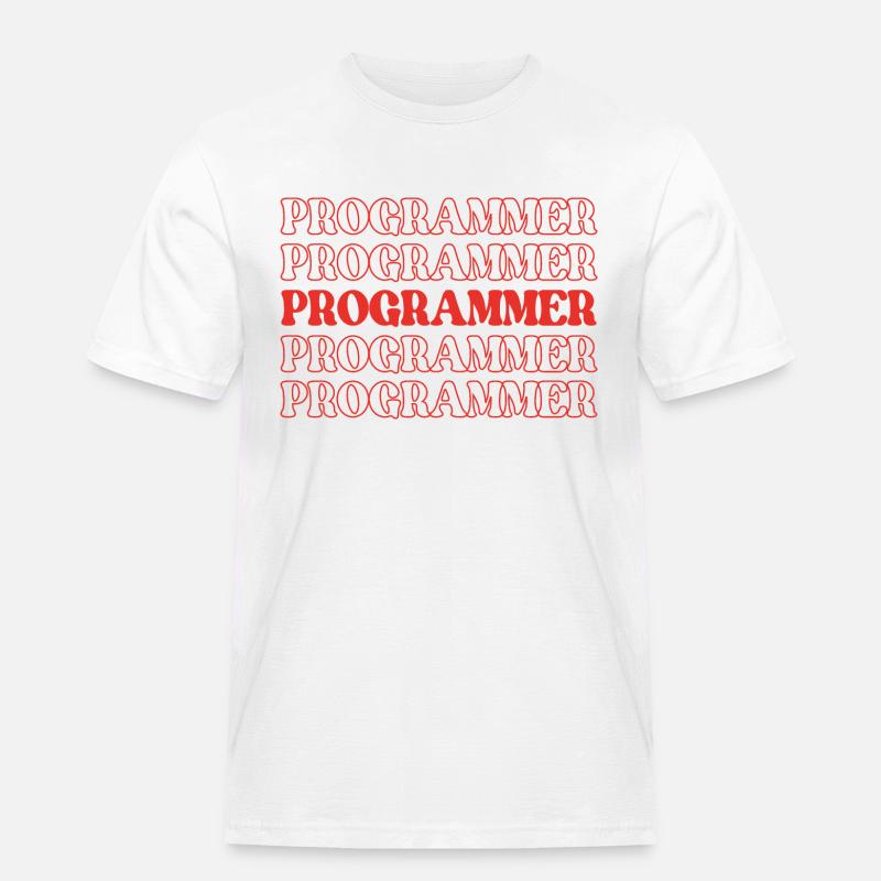 Programmierer, Programmierer, Entwickler, Programmierer, Software-Ingenieur - Männer Workwear T-Shirt - Weiß