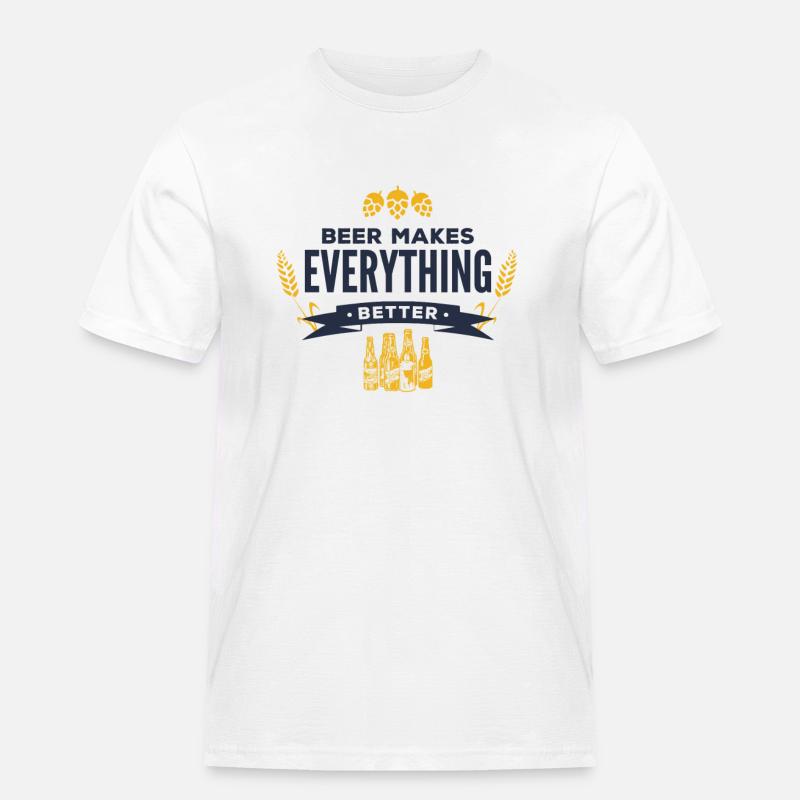 Beer makes everything better! - Men's Workwear T-Shirt - white