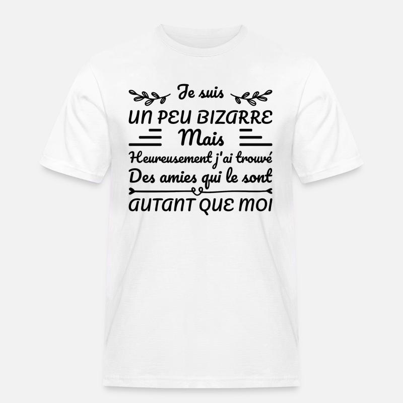 Ich bin ein bisschen komisch - Männer Workwear T-Shirt - Weiß