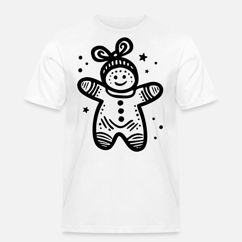 Lebkuchenmännchen - Männer Workwear T-Shirt - Weiß