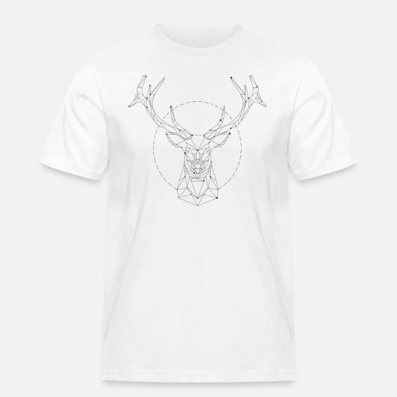 Hirsch Sternbild - Männer Workwear T-Shirt - Weiß
