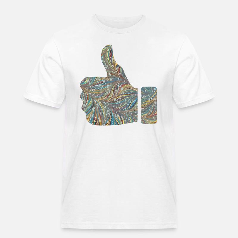 handzeichen like e 201 - Männer Workwear T-Shirt - Weiß