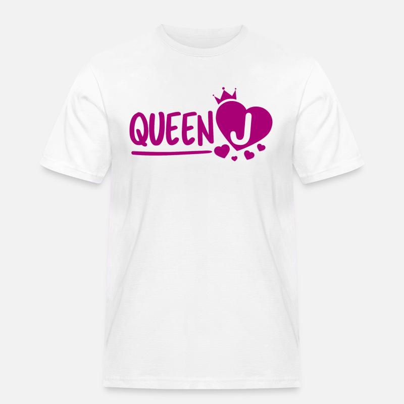 Queen J - Männer Workwear T-Shirt - Weiß