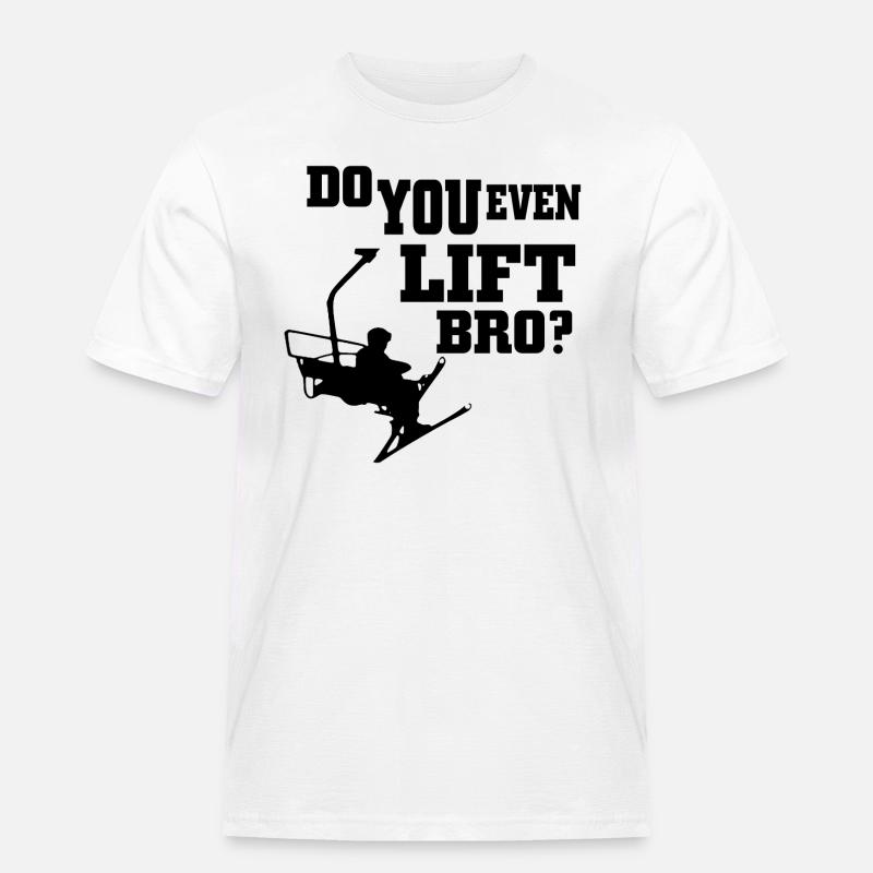 SKI - Männer Workwear T-Shirt - Weiß