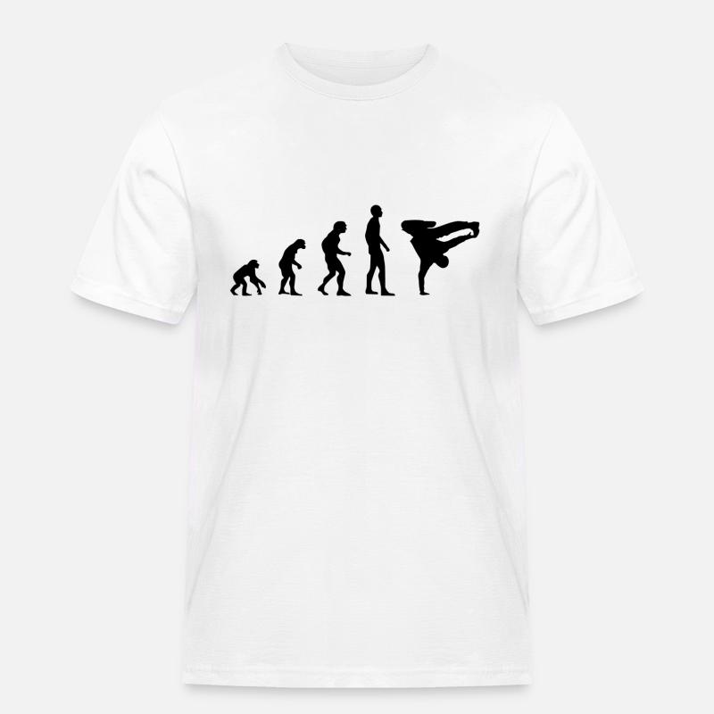 Breakdance Evolution Silhouette - T-shirt Workwear homme - blanc