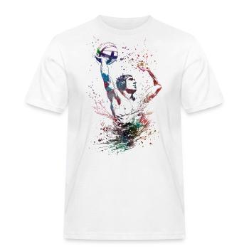 Wasserball Sport #sport #waterpolo - Männer Workwear T-Shirt - Weiß - Vorne - AI Model Male 185 dark (185cm)