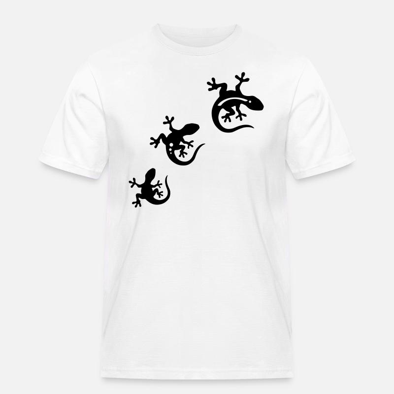 GECKO trio - Men's Workwear T-Shirt - white