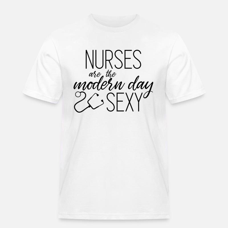Krankenschwester - Männer Workwear T-Shirt - Weiß