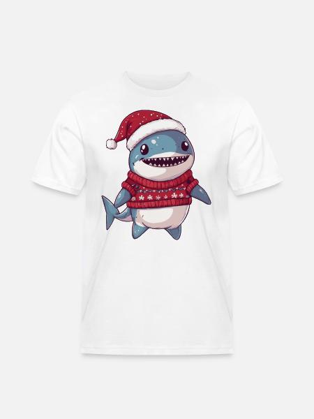 Shark Christmas Comic - Men's Workwear T-Shirt - white