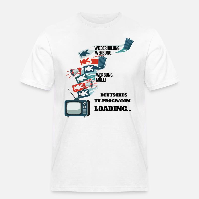 Deutsches TV-Programm: Loading... - Männer Workwear T-Shirt - Weiß