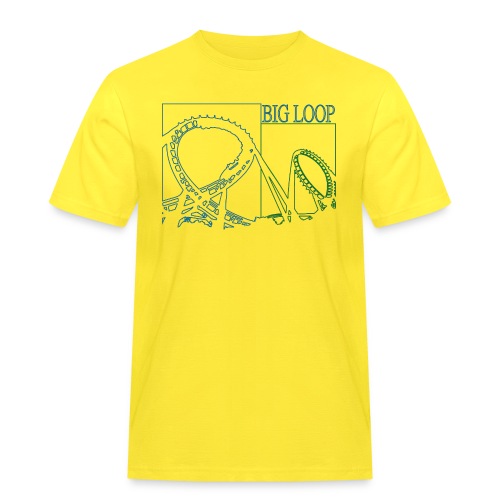 big_loop_coaster_shirt_line - Männer Workwear T-Shirt