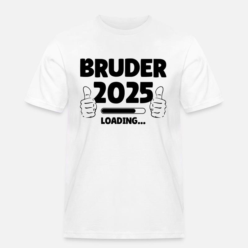 Bruder 2025 Loading - Männer Workwear T-Shirt - Weiß