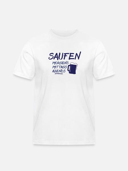 Saufen - Männer Workwear T-Shirt - Weiß