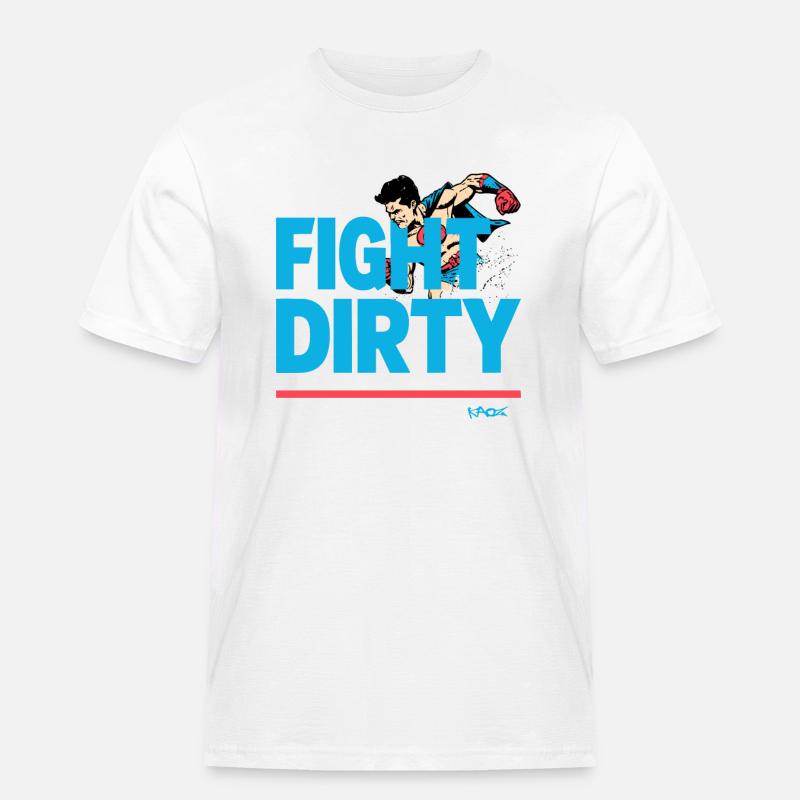 Superheld, kämpfe schmutzig - Männer Workwear T-Shirt - Weiß
