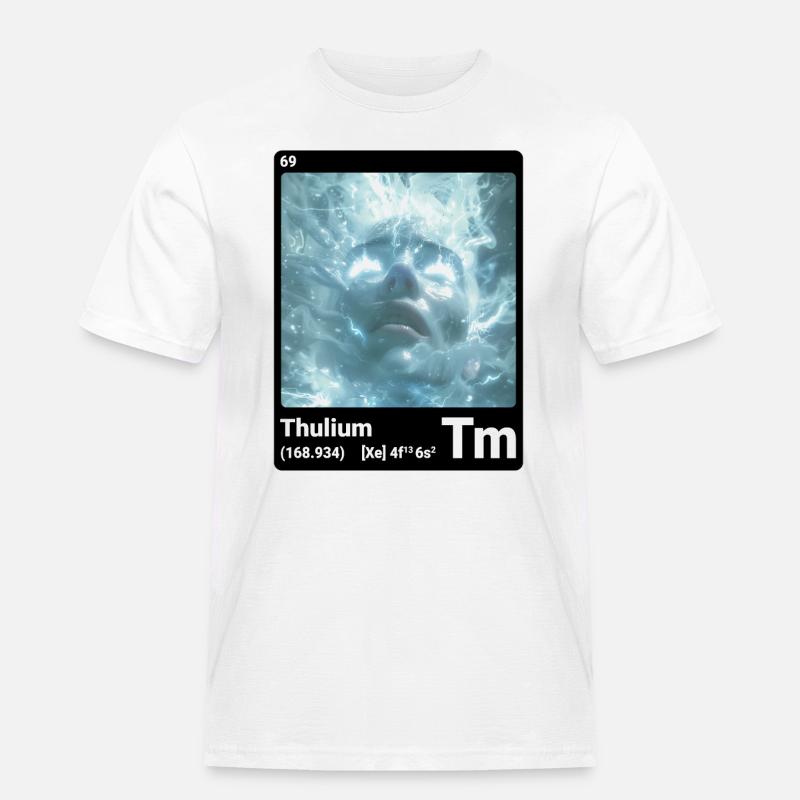 AI am Thulium (bk) - Männer Workwear T-Shirt - Weiß